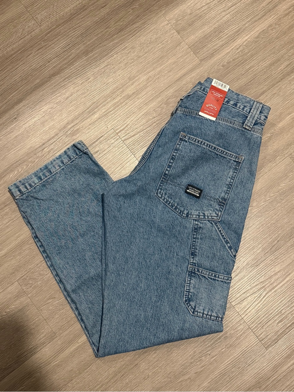 Signature by Levi Strauss & Co. Carpenter Jeans Mens 30X32 Blue NEW Utility